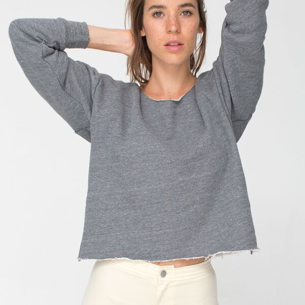HVT316 Heavy Terry Athletic Crop Sweatshirt Thumbnail