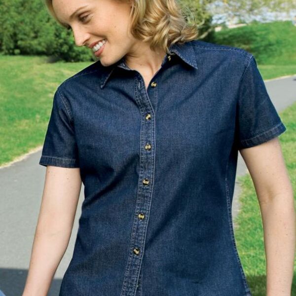 Port & Company® - Ladies Short Sleeve Value Denim Shirt. LSP11  Thumbnail