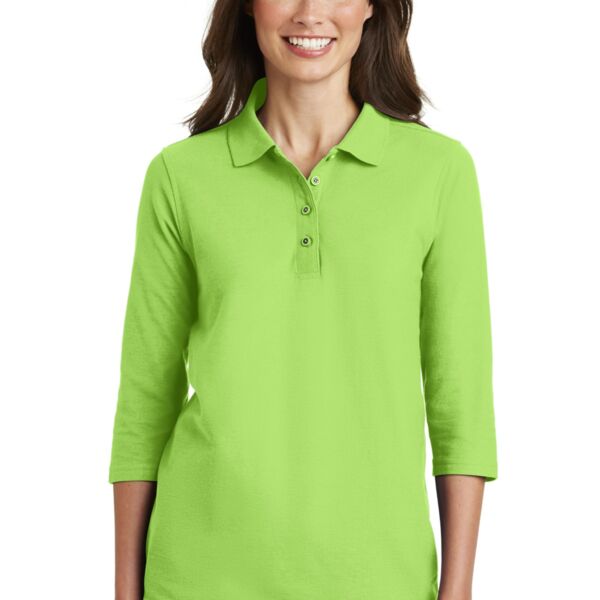 Port Authority® - Ladies Silk Touch™ 3/4-Sleeve Polo. L562 Thumbnail