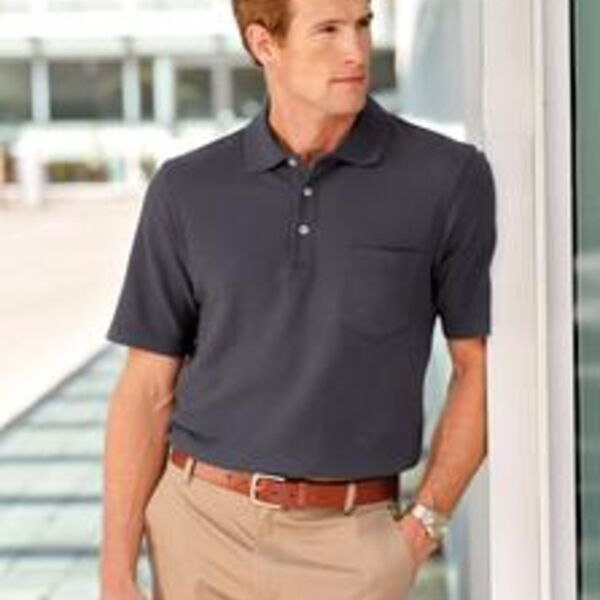 Port Authority® - EZCotton™ Pique Pocket Polo. K800P  Thumbnail