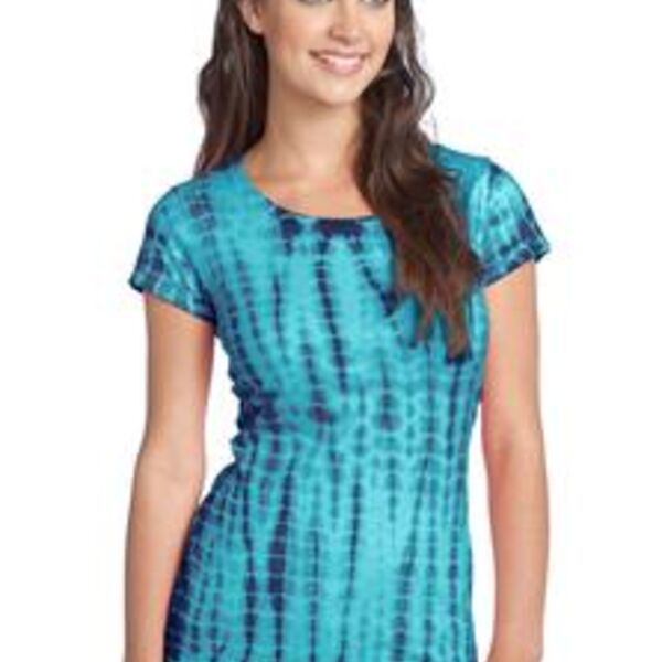 District® - Juniors Tie-Dye Girly Crew Tee DT2300 Thumbnail